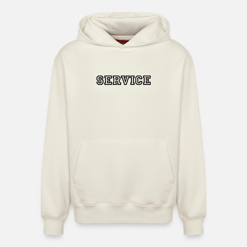 Service - Sweat à capuche unisexe décontracté en coton biologique – de SPREAD - blanc cassé