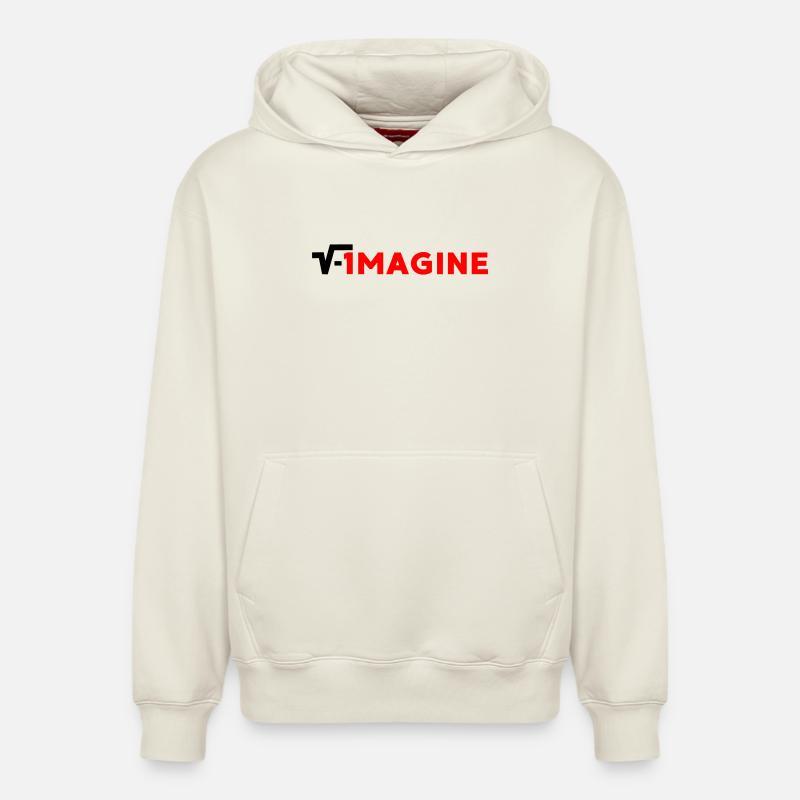 IMAGINER - Sweat à capuche unisexe décontracté en coton biologique – de SPREAD - blanc cassé