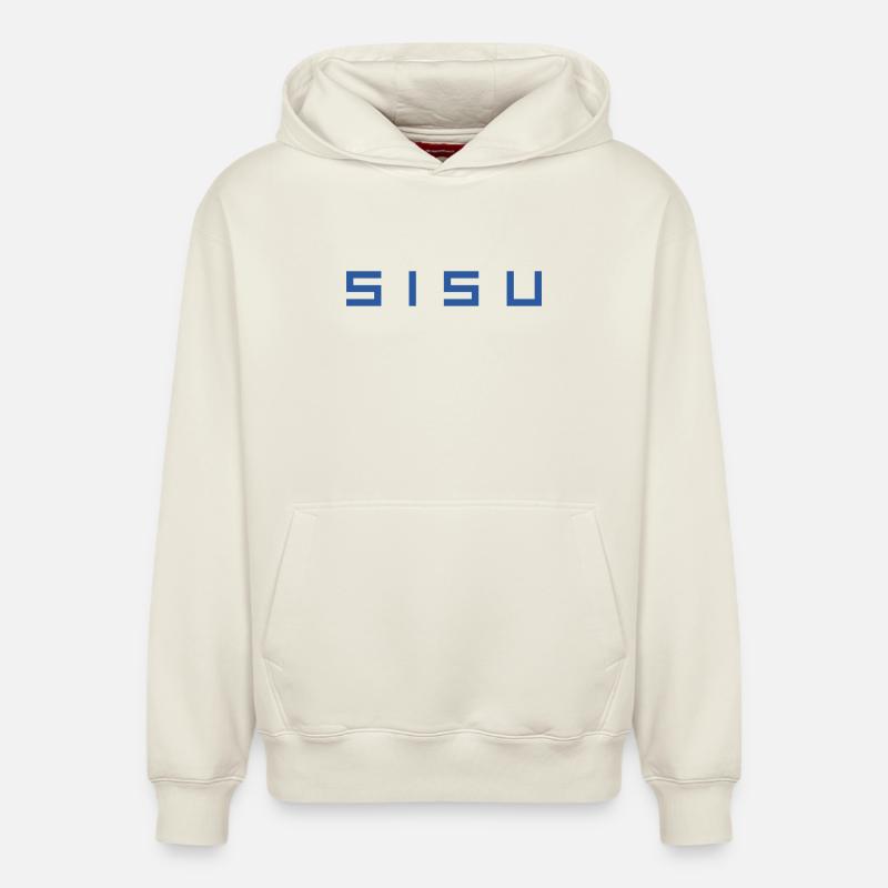 sisu - Sweat à capuche unisexe décontracté en coton biologique – de SPREAD - blanc cassé