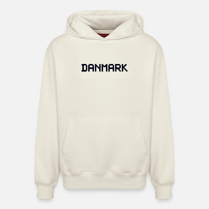 DANMARK Danemark - Sweat à capuche unisexe décontracté en coton biologique – de SPREAD - blanc cassé