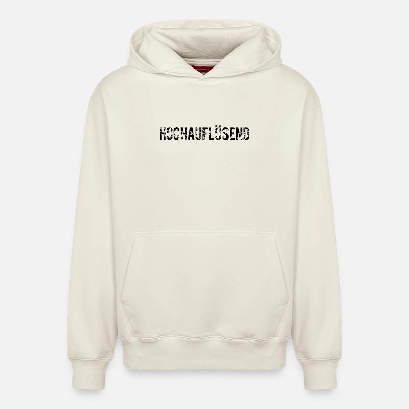 haute résolution - Sweat à capuche unisexe décontracté en coton biologique – de SPREAD - blanc cassé