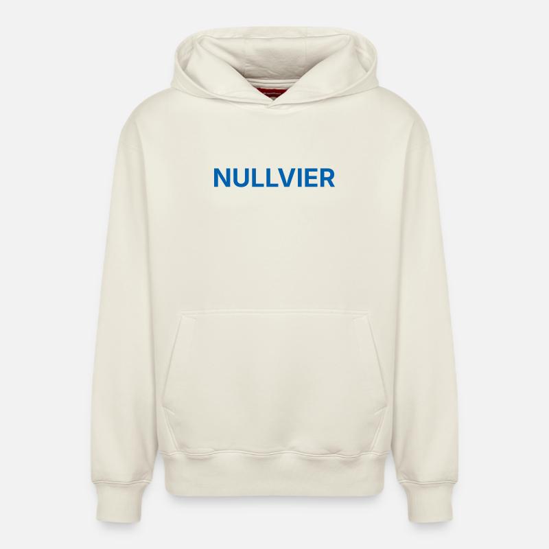 Nullvier bleu - Sweat à capuche unisexe décontracté en coton biologique – de SPREAD - blanc cassé