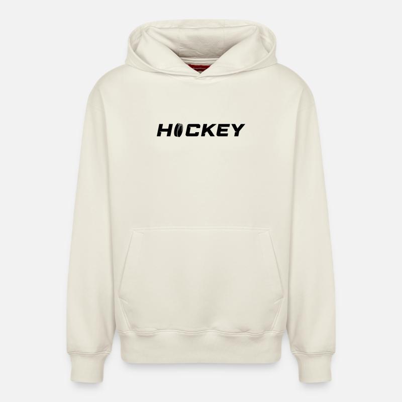 Hockey - Sweat à capuche unisexe décontracté en coton biologique – de SPREAD - blanc cassé