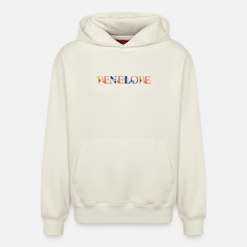 Penelope - Sweat à capuche unisexe décontracté en coton biologique – de SPREAD - blanc cassé