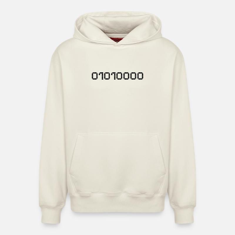 Binary notation - 80 - Relaxed Unisex Organic Hoodie – by SPREAD - off white
