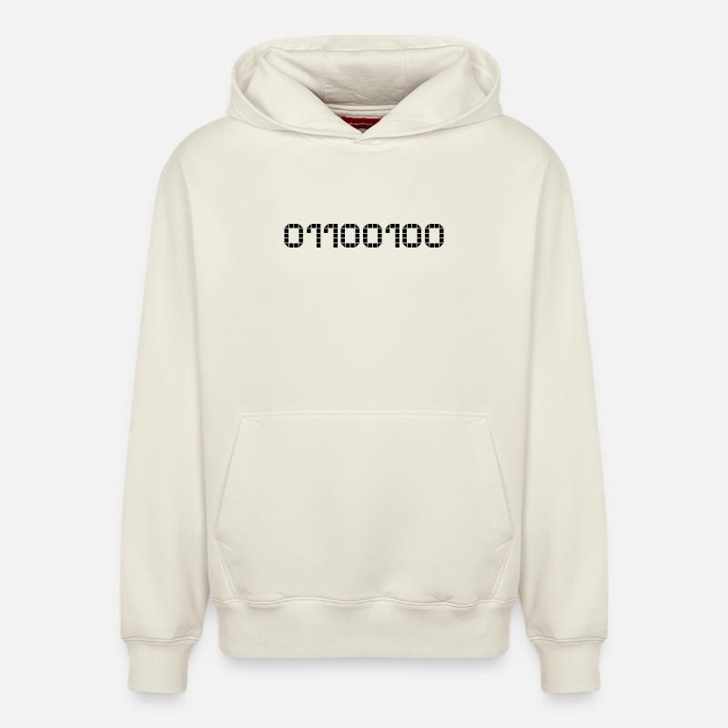 Binary notation - 100 - Relaxed Unisex Organic Hoodie – by SPREAD - off white