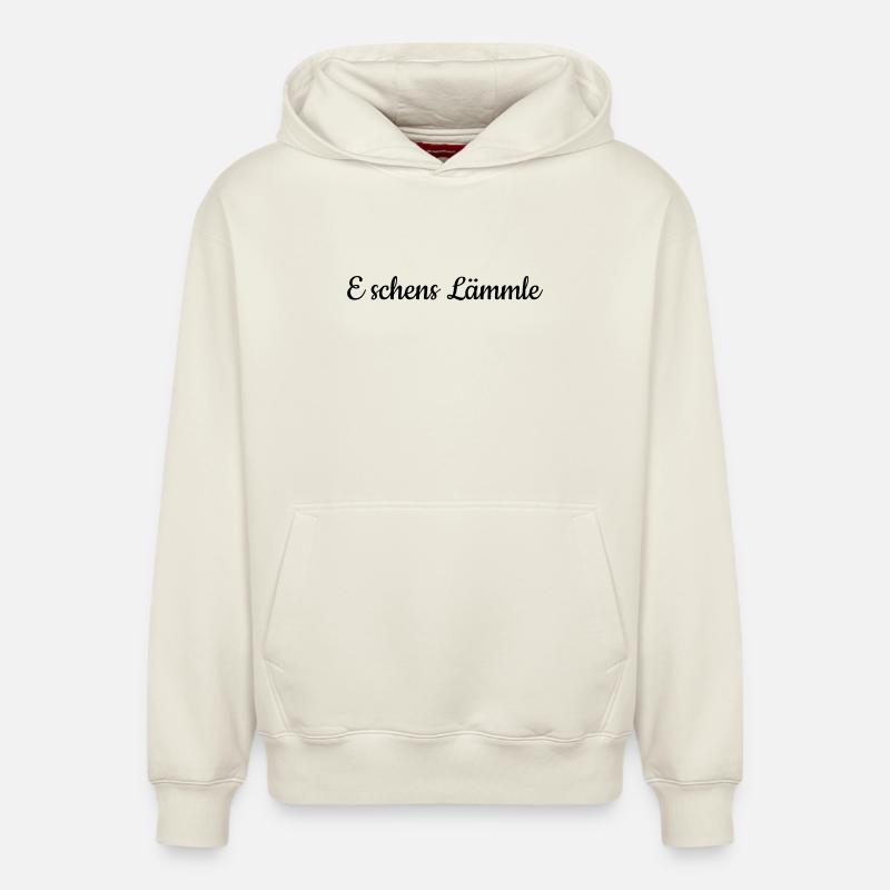 E schens Lämmle - Sweat à capuche unisexe décontracté en coton biologique – de SPREAD - blanc cassé