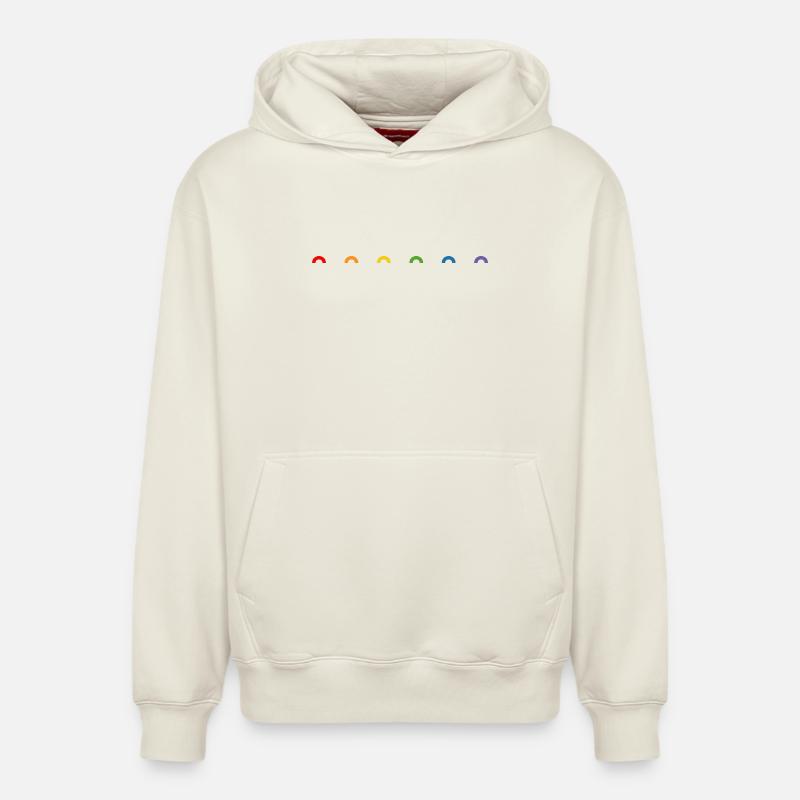 🌈❤️Arc-en-ciel arc-en-ciel🏳️ 🌈 - Sweat à capuche unisexe décontracté en coton biologique – de SPREAD - blanc cassé