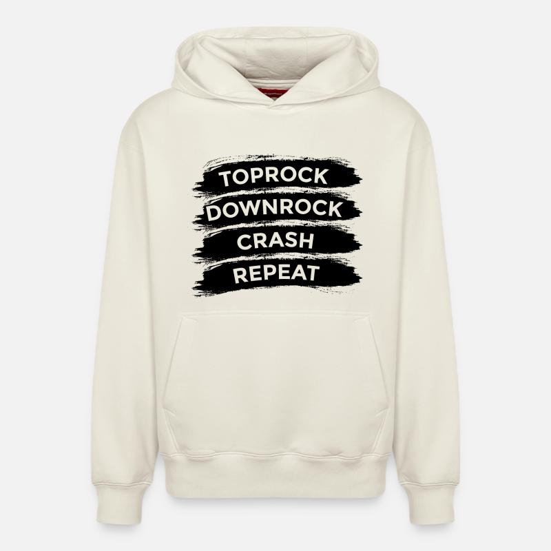 Breakdancer Spruch - Relaxed Unisex Organic Hoodie – von SPREAD - Naturweiß
