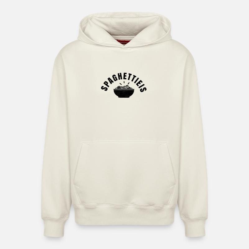 Spagetti Eis - Relaxed Unisex Organic Hoodie – von SPREAD - Naturweiß