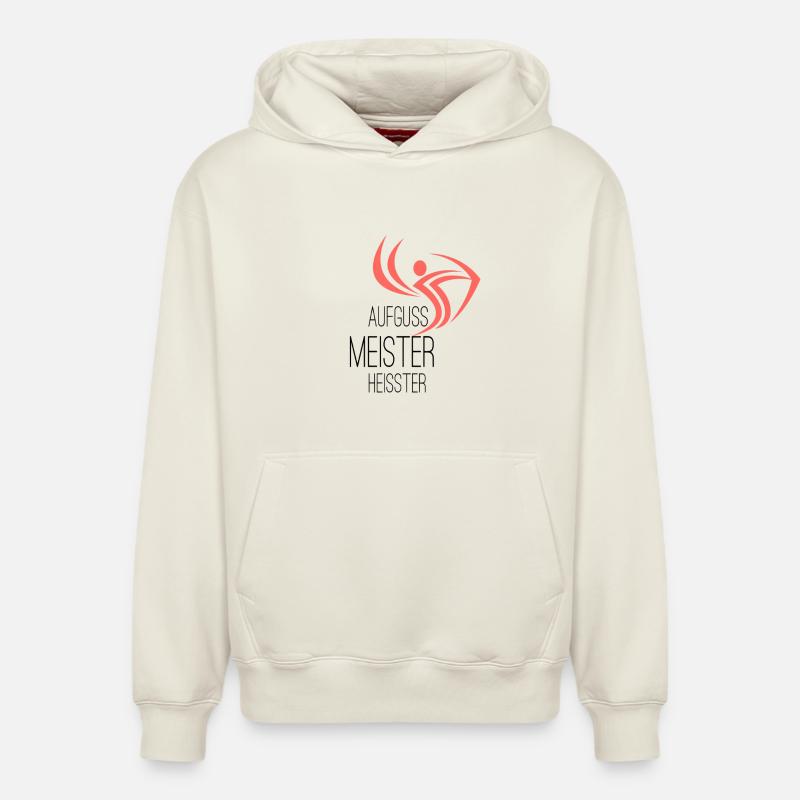 Sauna Meister heisster - Sweat à capuche unisexe décontracté en coton biologique – de SPREAD - blanc cassé