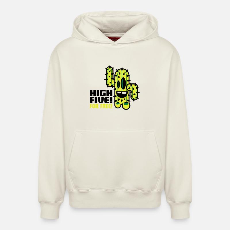 kaktus comic - Relaxed Unisex Organic Hoodie – von SPREAD - Naturweiß