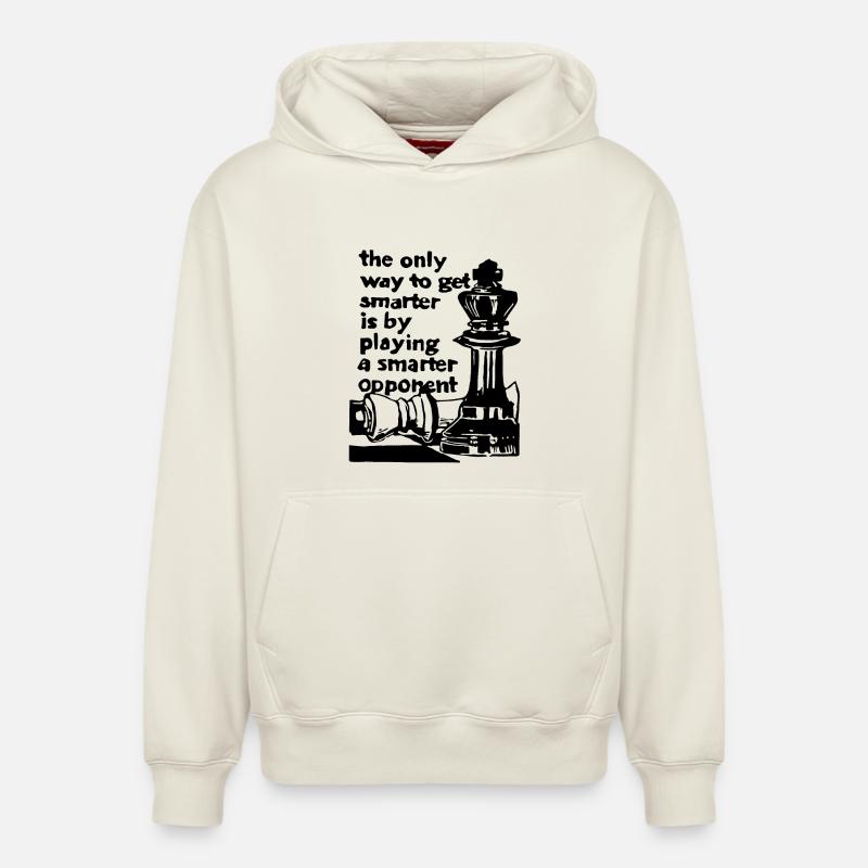 Chess chess player gift - Relaxed Unisex Organic Hoodie – by SPREAD - off white