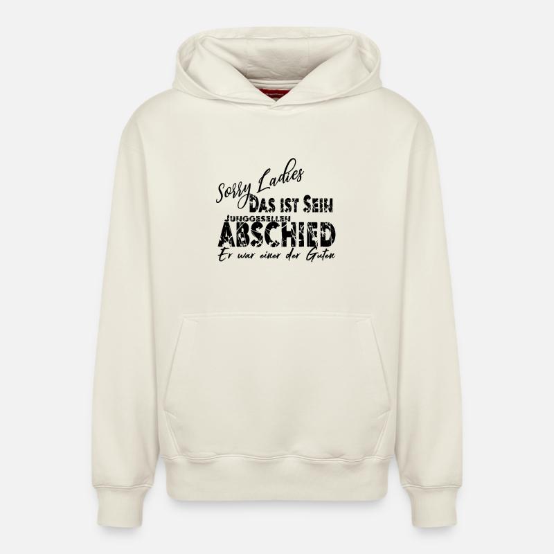 Junggessellenabschied men gift - Sweat à capuche unisexe décontracté en coton biologique – de SPREAD - blanc cassé