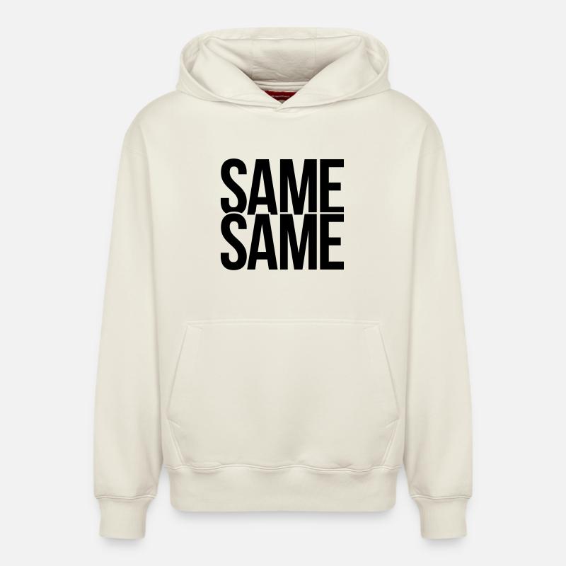 same same - Relaxed Unisex Organic Hoodie – von SPREAD - Naturweiß