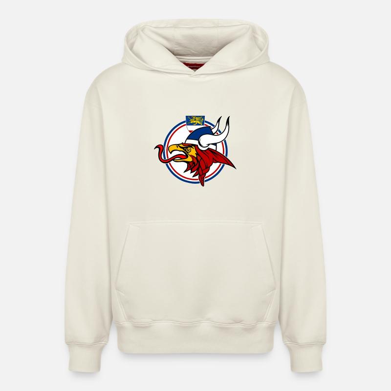 Viking Griffin Rostock - Conception - Sweat à capuche unisexe décontracté en coton biologique – de SPREAD - blanc cassé