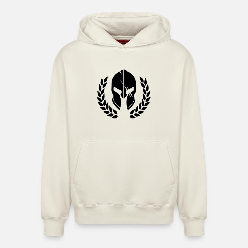 sparta - Sweat à capuche unisexe décontracté en coton biologique – de SPREAD - blanc cassé