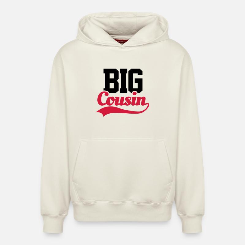 Big Cousin - Sweat à capuche unisexe décontracté en coton biologique – de SPREAD - blanc cassé