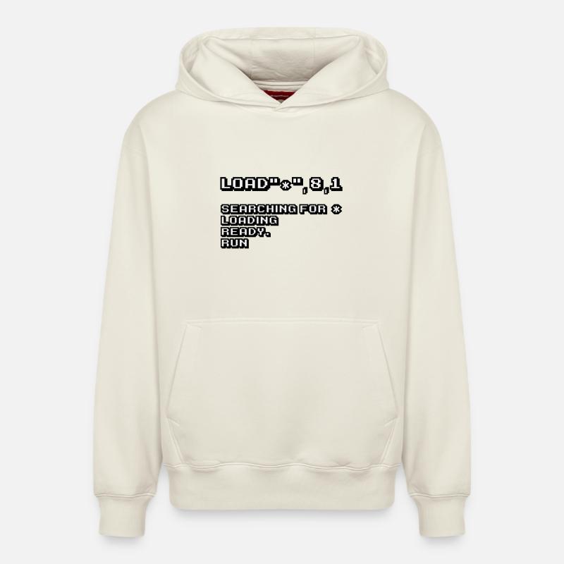 Retro Computing and 8-Bit Nostalgia - Relaxed Unisex Organic Hoodie – by SPREAD - off white
