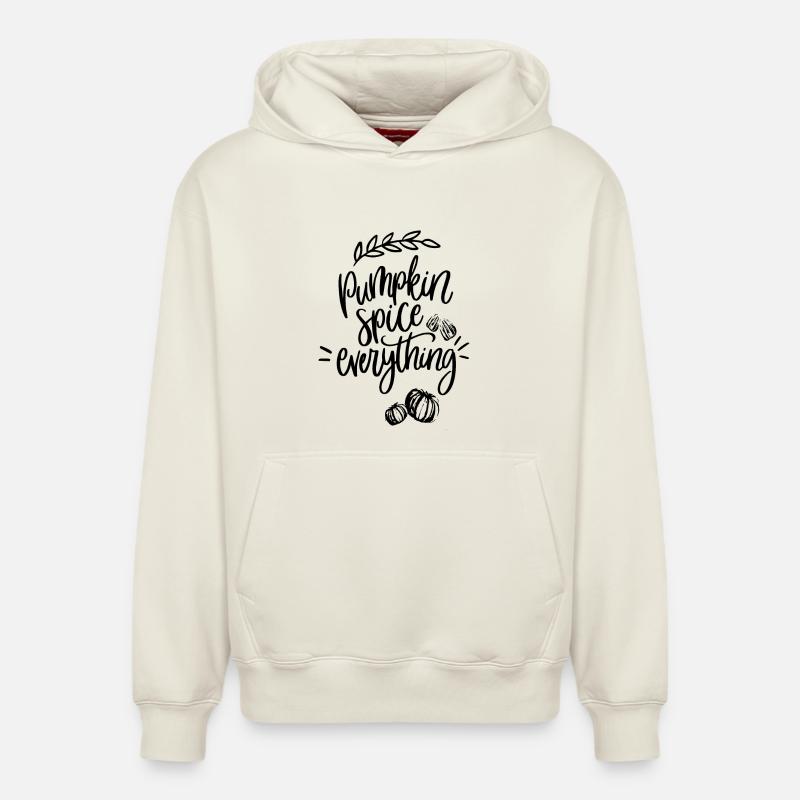 Pumpkin Spice Everything - Relaxed Unisex Organic Hoodie – von SPREAD - Naturweiß