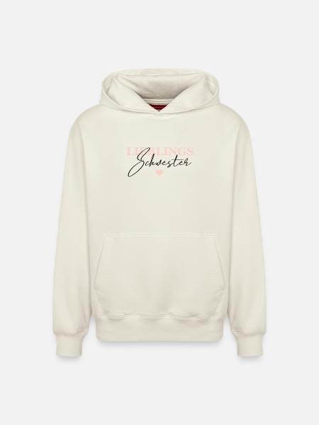 Lieblings Schwester - Relaxed Unisex Organic Hoodie – von SPREAD - Naturweiß