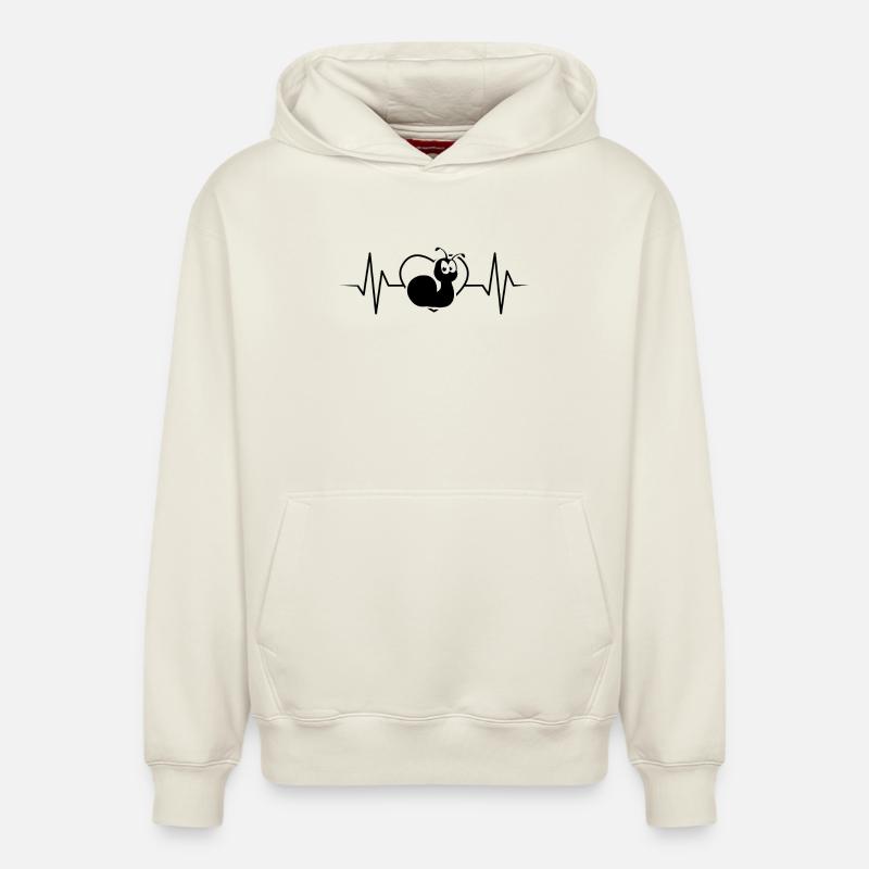 Escargot - Sweat à capuche unisexe décontracté en coton biologique – de SPREAD - blanc cassé
