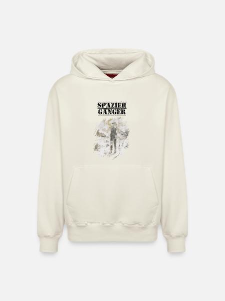 Spaziergänger - Relaxed Unisex Organic Hoodie – von SPREAD - Naturweiß