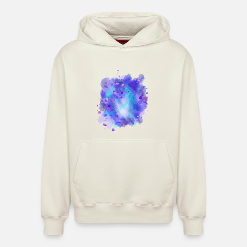Azure Energy Sphere - Sweat à capuche unisexe décontracté en coton biologique – de SPREAD - blanc cassé