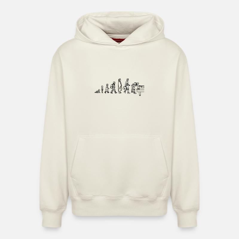 Billiard Evolution - Relaxed Unisex Organic Hoodie – by SPREAD - off white