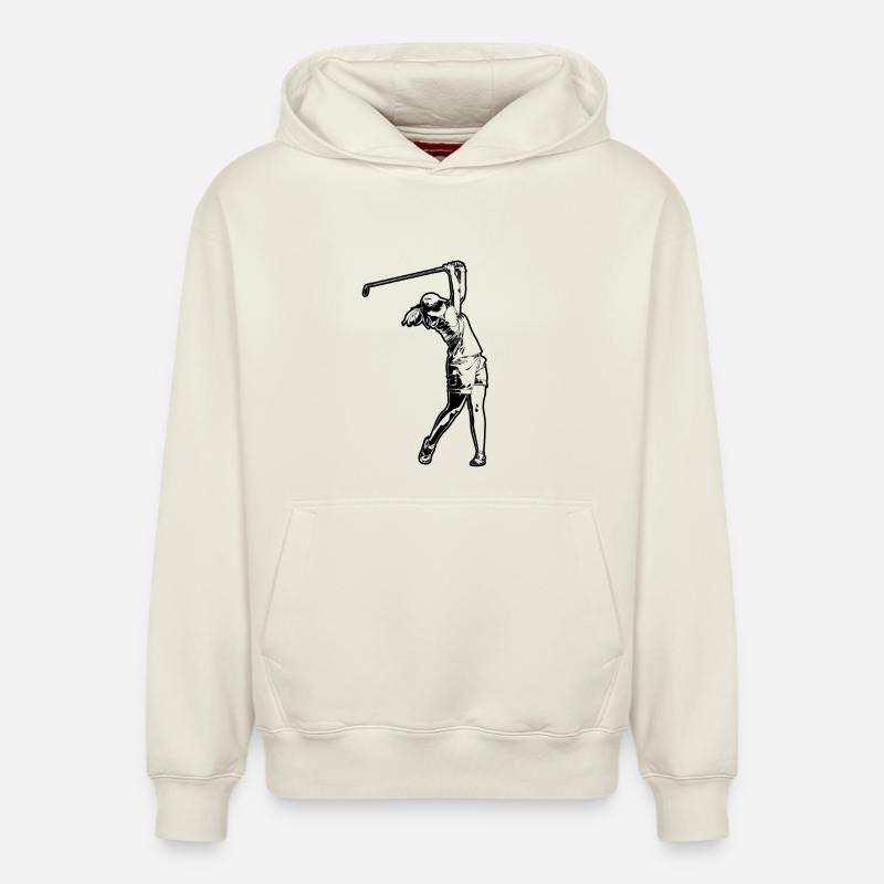 Golfeurs Filles - Sweat à capuche unisexe décontracté en coton biologique – de SPREAD - blanc cassé