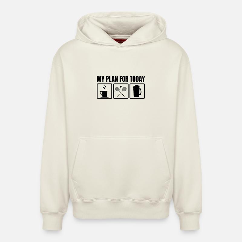 Plan for today - Relaxed Unisex Organic Hoodie – by SPREAD - off white