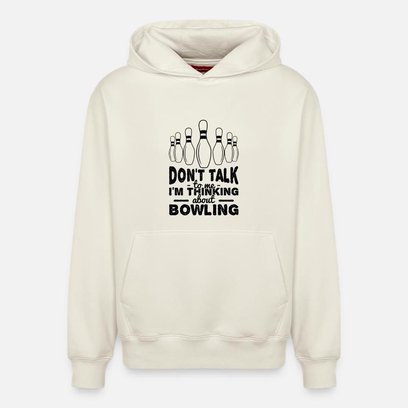 Blague de bowler - Sweat à capuche unisexe décontracté en coton biologique – de SPREAD - blanc cassé
