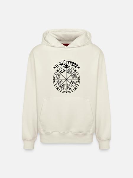 IT Support Glücksrad Service Desk IT Helpdesk Nerd - Relaxed Unisex Organic Hoodie – von SPREAD - Naturweiß
