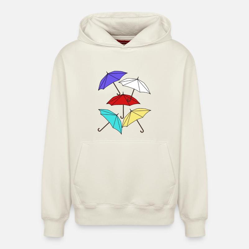 Parapluie Parapluies Parapluie Tempête Météo - Sweat à capuche unisexe décontracté en coton biologique – de SPREAD - blanc cassé