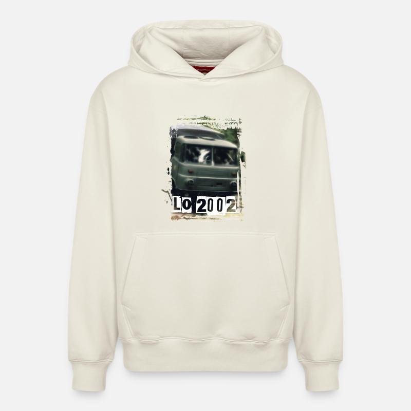Robur LO 2002 RDA - Sweat à capuche unisexe décontracté en coton biologique – de SPREAD - blanc cassé