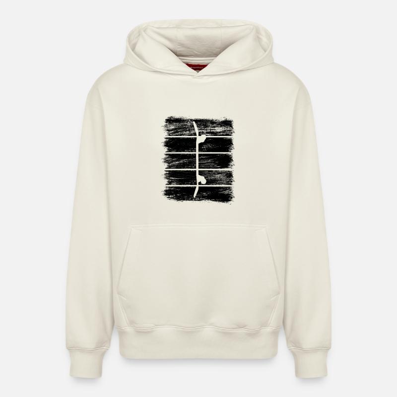 Skateboard - Sweat à capuche unisexe décontracté en coton biologique – de SPREAD - blanc cassé
