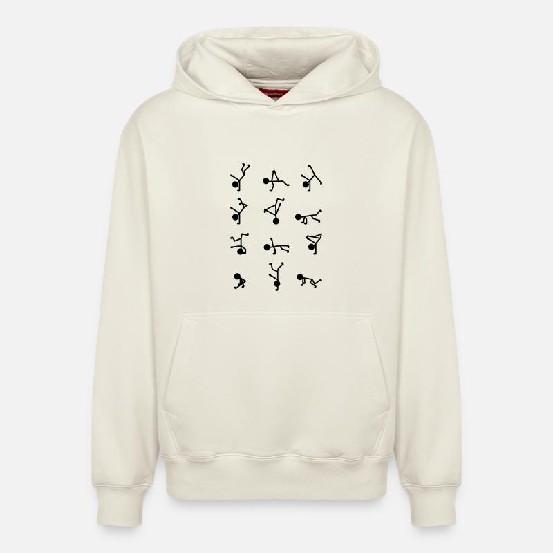 Mouvements de breakdance - Sweat à capuche unisexe décontracté en coton biologique – de SPREAD - blanc cassé