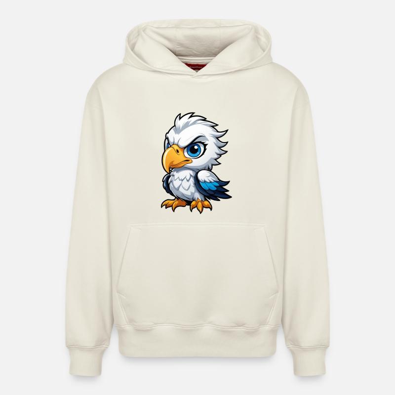 Poussin aigle effronté - Sweat à capuche unisexe décontracté en coton biologique – de SPREAD - blanc cassé