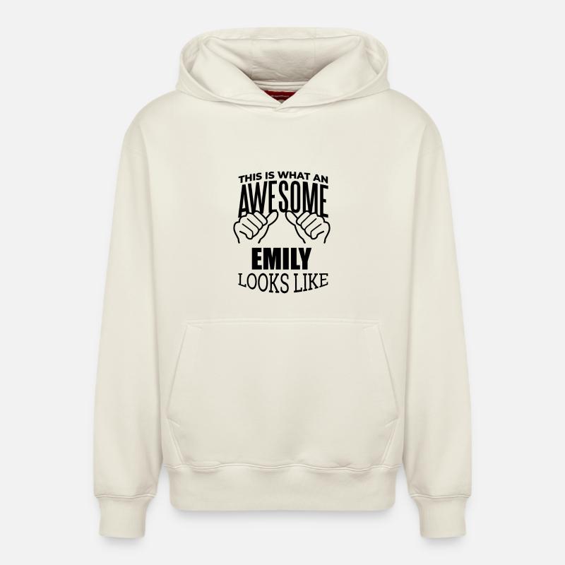Emily - Sweat à capuche unisexe décontracté en coton biologique – de SPREAD - blanc cassé