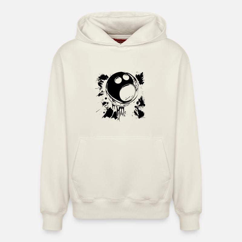 Bowlingkugel - Relaxed Unisex Organic Hoodie – von SPREAD - Naturweiß