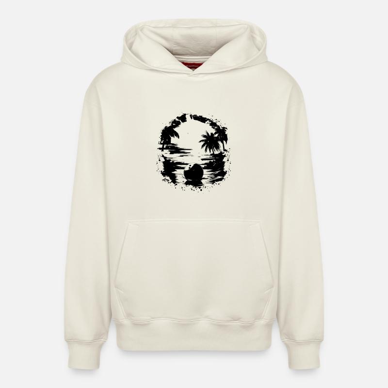 Graphiques de bowling - Sweat à capuche unisexe décontracté en coton biologique – de SPREAD - blanc cassé