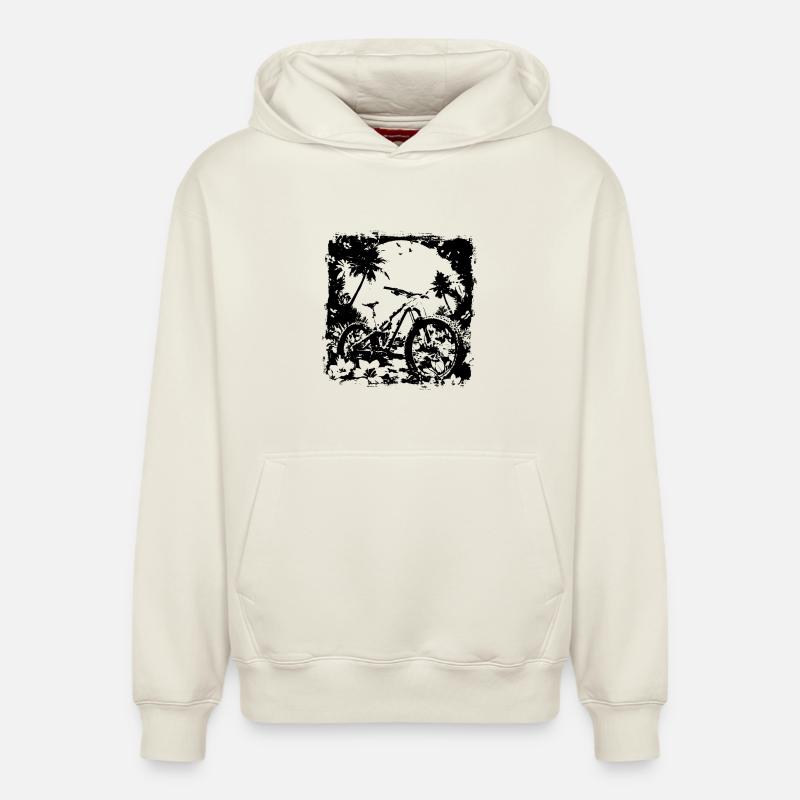 VTT - Sweat à capuche unisexe décontracté en coton biologique – de SPREAD - blanc cassé