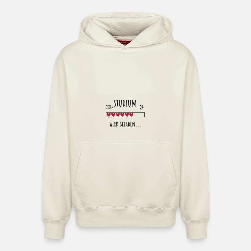 Studium Personalisierter Beruf Mädchen - Relaxed Unisex Organic Hoodie – von SPREAD - Naturweiß