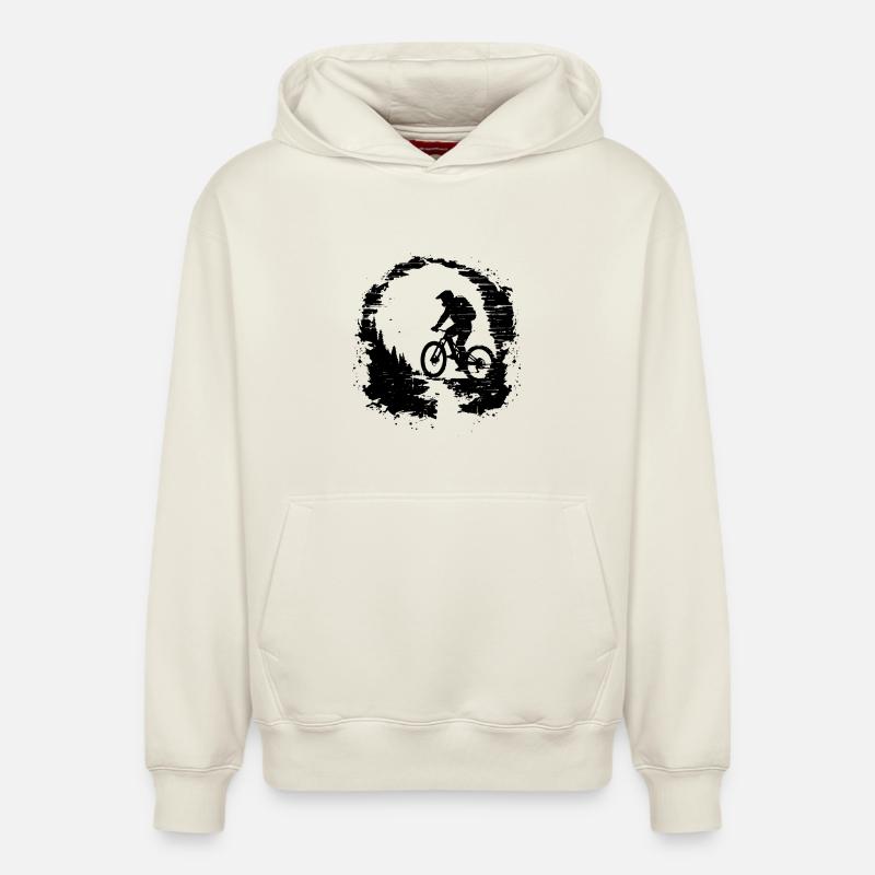 Vtt - Sweat à capuche unisexe décontracté en coton biologique – de SPREAD - blanc cassé