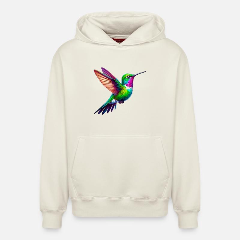 Colibri - Sweat à capuche unisexe décontracté en coton biologique – de SPREAD - blanc cassé