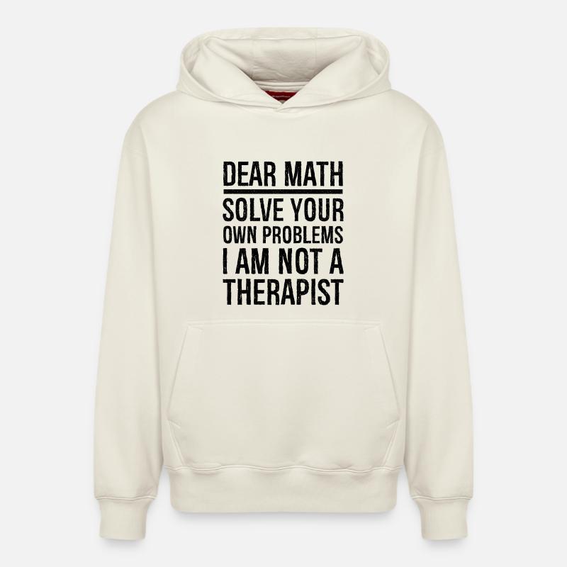 dear math funny - Relaxed Unisex Organic Hoodie – von SPREAD - Naturweiß