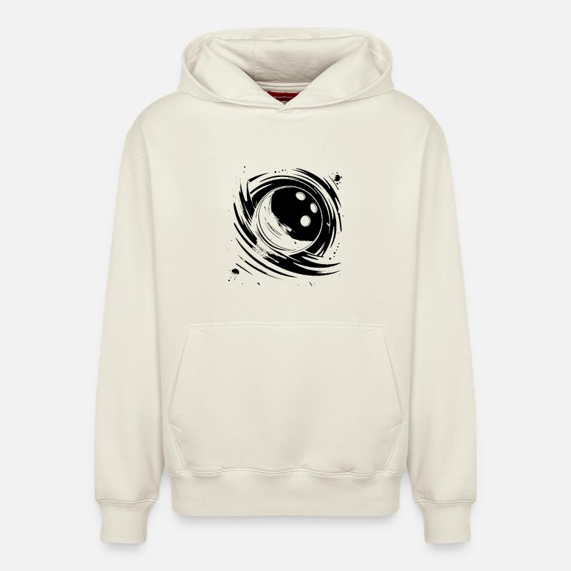 Graphiques de bowling - Sweat à capuche unisexe décontracté en coton biologique – de SPREAD - blanc cassé