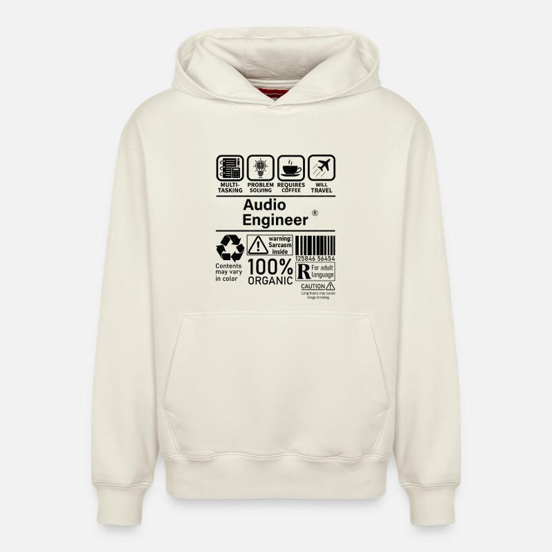 Audio Engineer multi tasking problem solving - Relaxed Unisex Organic Hoodie – by SPREAD - off white