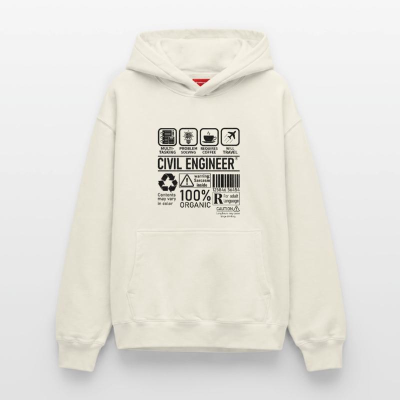 Civil Engineer multi tasking problem solving Relaxed Unisex Organic Hoodie – von SPREAD