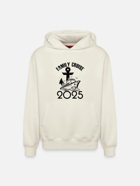 Family cruise 2025 - Relaxed Unisex Organic Hoodie – by SPREAD - off white